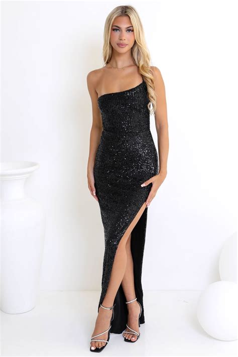 NOOKIE Leilani One Shoulder Gown ( Black) - Rent this dress!