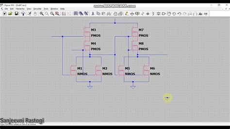 NOR gate using CMOS in LTSpice - YouTube