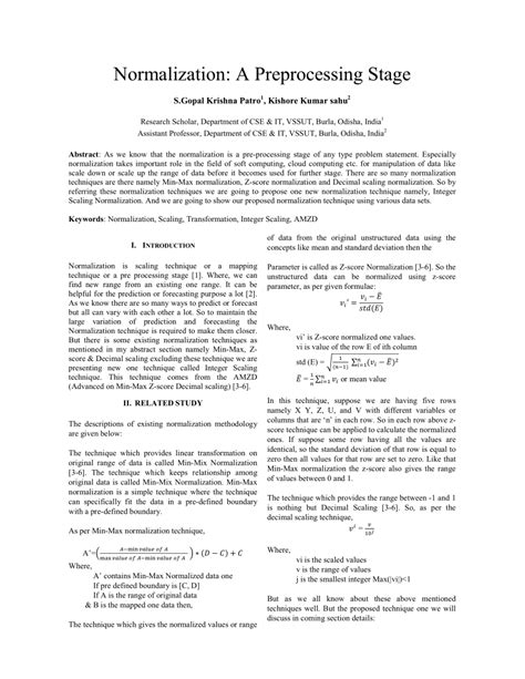 Normalization: A Preprocessing Stage - coolestguyplanet.net