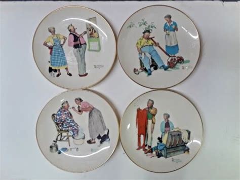 NORMAN ROCKWELL 1978 Four Seasons Collectors Plates Gorham …