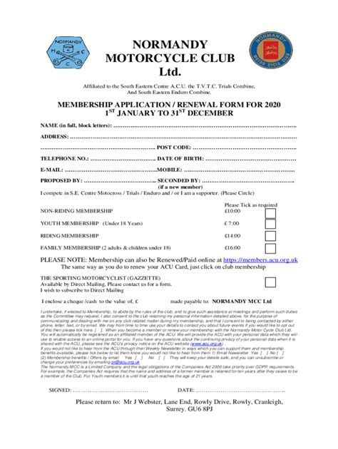 NORMANDY MOTORCYCLE CLUB Ltd. THIS PAGE