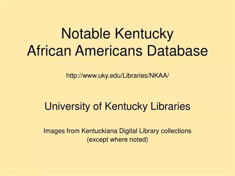 Notable Kentucky African Americans Database - wintechmobiles.com