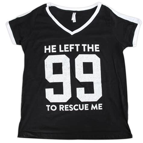 NOTW, He Left The 99 Curvy Ringer Tee, Short Sleeve, …