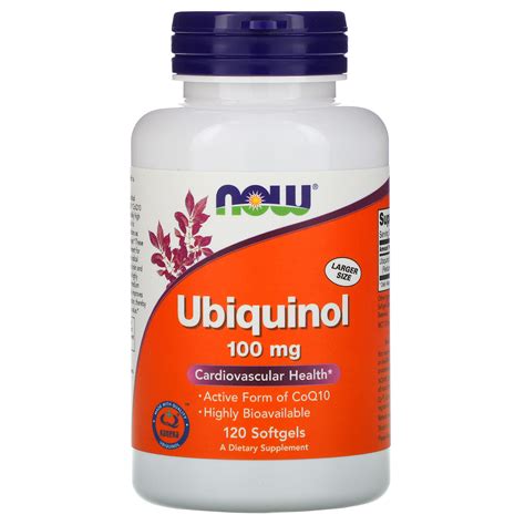 NOW Foods, Ubiquinol, 100 mg, 120 Cápsulas Softgel - iHerb.com