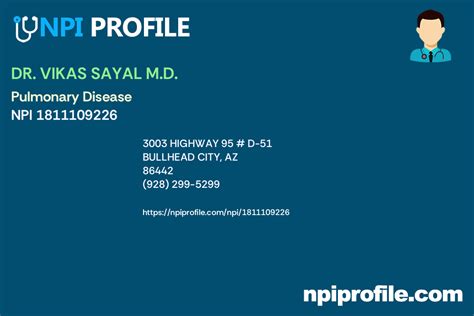 NPI 1811109226 Dr. Vikas Sayal in Bullhead City - Address, …