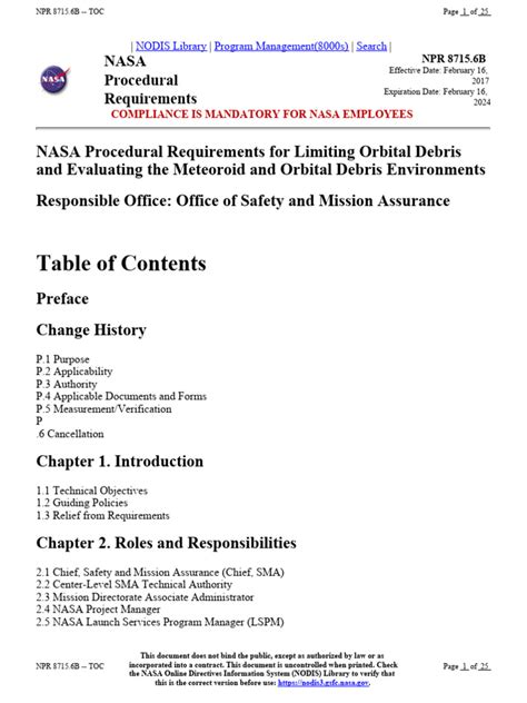 NPR 8715.24 - Chapter1 - NASA - wintechmobiles.com