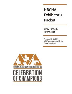 NRCHA Exhibitor’s Packet