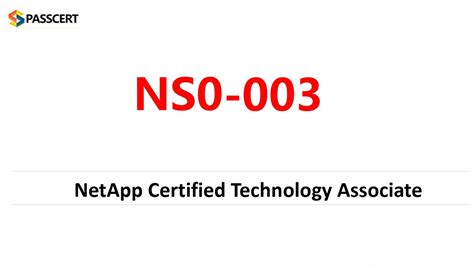 NS0-003 Zertifizierung