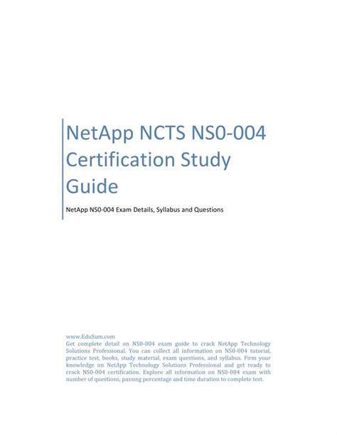 NS0-004 Prüfungs Guide