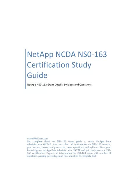 NS0-163 Zertifizierungsprüfung