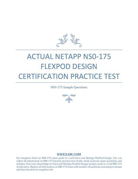 NS0-175 Zertifizierungsprüfung