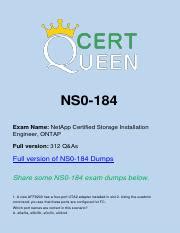 NS0-184 PDF Testsoftware