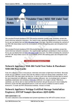 NS0-184 Testfagen