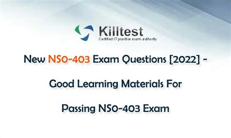 NS0-403 Prüfungsmaterialien