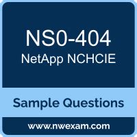 NS0-404 PDF Testsoftware