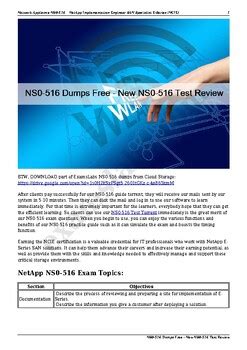 NS0-516 Latest Test Online