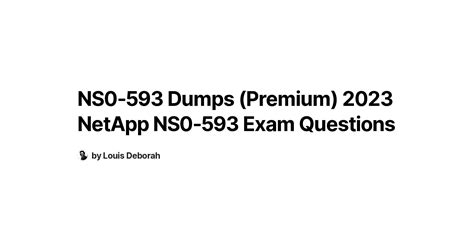 NS0-593 Premium Exam
