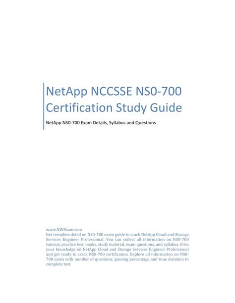 NS0-700 PDF Demo