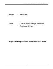 NS0-700 Zertifikatsfragen