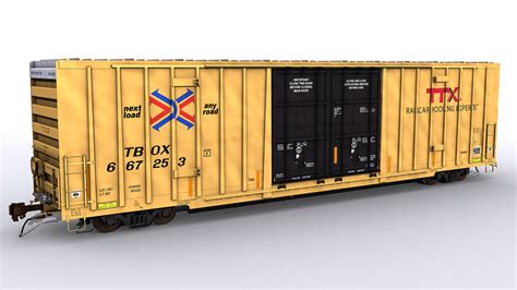 NSC 60ft High Cube Box car TTX Railworks (Freeware)