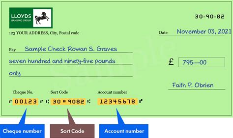 NSC Sort Code Number: 30-92-82 Of Lloyds Bank Plc Ealing The …