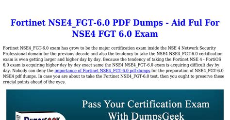 NSE4_FGT-6.4 PDF Testsoftware