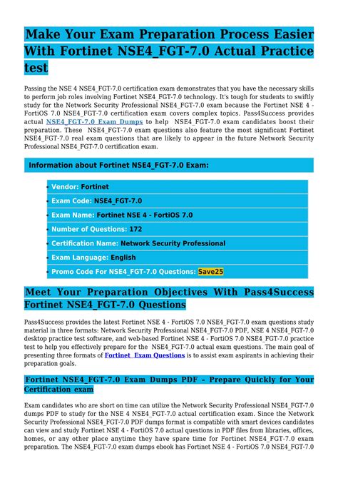 NSE4_FGT-7.0 PDF Demo