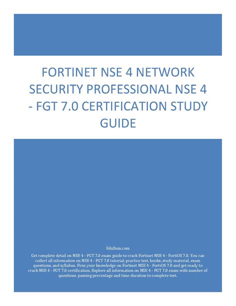 NSE4_FGT-7.0 Zertifizierungsprüfung