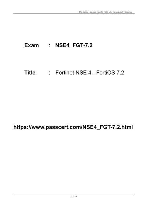 NSE4_FGT-7.2 PDF Demo