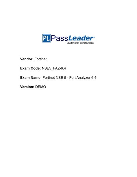 NSE5_FAZ-6.4 PDF Demo
