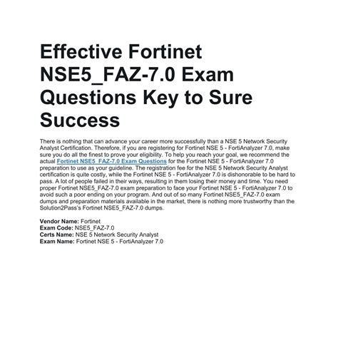 NSE5_FAZ-7.0 Fragenkatalog