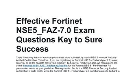 NSE5_FAZ-7.0 Zertifikatsfragen
