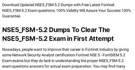 NSE5_FSM-5.2 Reliable Test Preparation