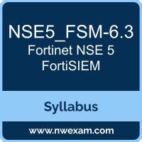 NSE5_FSM-6.3 Ausbildungsressourcen