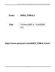 NSE5_FSM-6.3 Exam