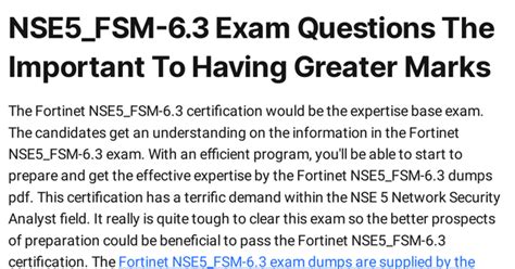 NSE5_FSM-6.3 Zertifikatsfragen