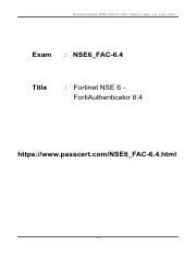 NSE6_FAC-6.4 Examengine