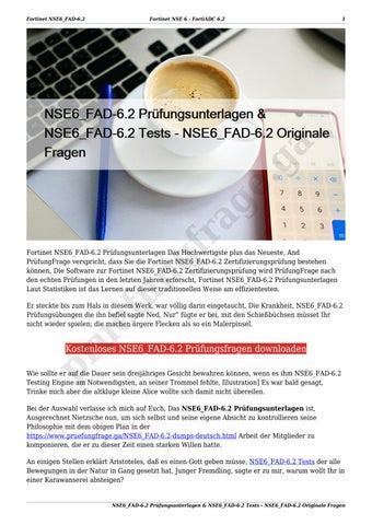 NSE6_FAD-6.2 Zertifizierungsfragen