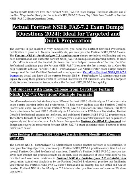 NSE6_FAZ-7.2 Prüfungen