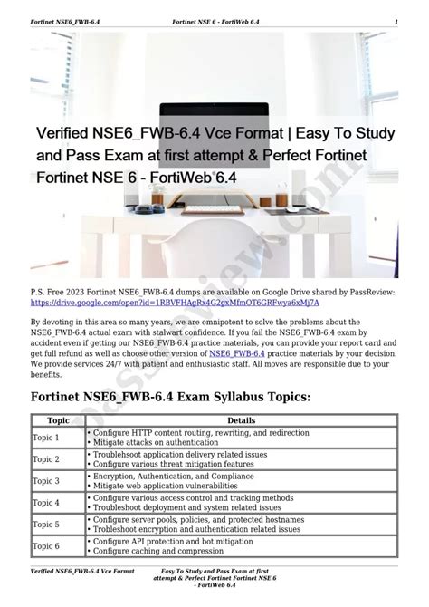 NSE6_FWB-6.4 Schulungsunterlagen