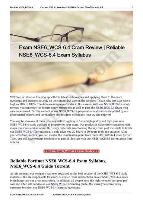 NSE6_WCS-6.4 Übungsmaterialien