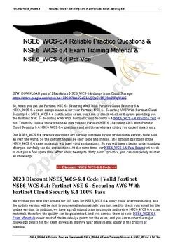 NSE6_WCS-6.4 Zertifizierungsprüfung