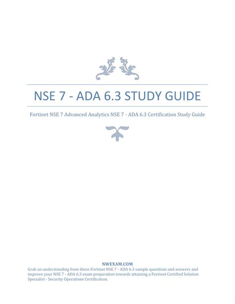 NSE7_ADA-6.3 Lernressourcen