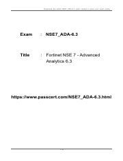 NSE7_ADA-6.3 PDF Testsoftware