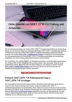 NSE7_EFW-7.0 Zertifizierungsantworten