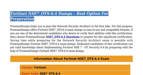 NSE7_OTS-6.4 Testking