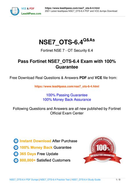 NSE7_OTS-6.4 Zertifikatsdemo