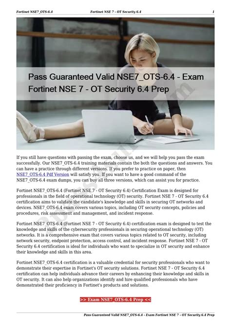 NSE7_OTS-6.4 Zertifizierung