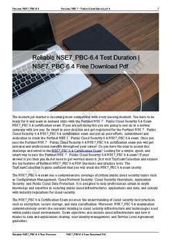 NSE7_PBC-6.4 PDF Testsoftware