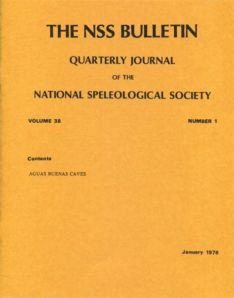 NSS Bulletin Volume 38